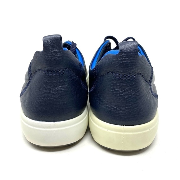 ECCO MEN'S SOFT 7 CITY Leather SNEAKER Marine Dynasty - Picture 4 of 7